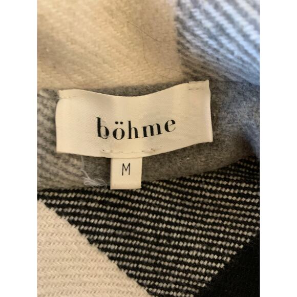 Bohme Black and White buffalo check shacket jacket Medium - Picture 2 of 5